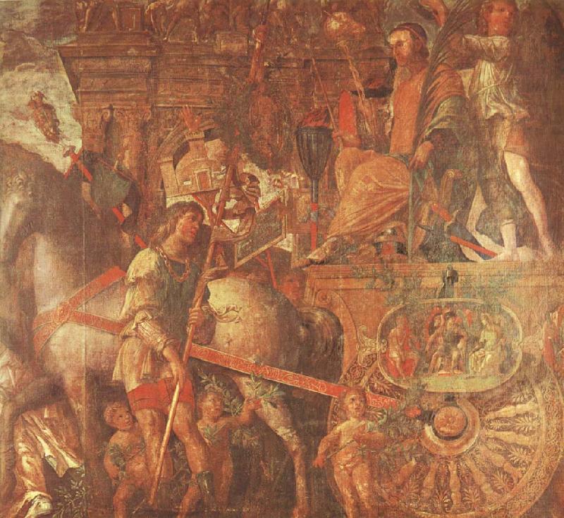 unknow artist Caesar-s Chariot From the triumph of caesar Mantegna oil painting image